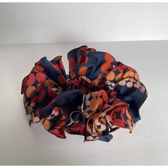 New Women Red Scrunchie Ruffled design Multicolor Polkadots - Picture 5 of 12